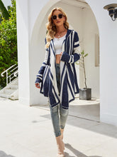 Load image into Gallery viewer, Striped Colorblock Hooded Knitted Cardigan | NCS
