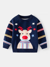 Load image into Gallery viewer, Striped Reindeer Christmas Sweater for Kids | NCS
