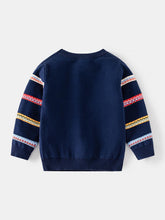 Load image into Gallery viewer, Striped Reindeer Christmas Sweater for Kids | NCS
