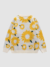 Load image into Gallery viewer, Sunflower Pattern Embroidery Knit Sweater | NCS
