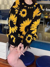 Load image into Gallery viewer, Sunflower Pattern Embroidery Knit Sweater | NCS
