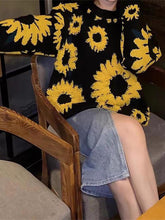 Load image into Gallery viewer, Sunflower Pattern Embroidery Knit Sweater | NCS
