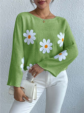 Load image into Gallery viewer, Sweet Floral Bell Sleeve Loose Knit Top | NCS

