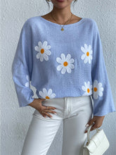 Load image into Gallery viewer, Sweet Floral Bell Sleeve Loose Knit Top | NCS
