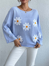 Load image into Gallery viewer, Sweet Floral Bell Sleeve Loose Knit Top | NCS
