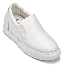 Load image into Gallery viewer, CALTO - T1022 - 2.6 Inches Taller (White) - Lightweight Nappa Leather Loafer
