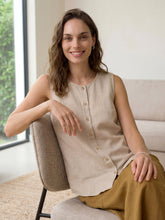 Load image into Gallery viewer, 100% Linen Buttons Down Tank Top ERIN

