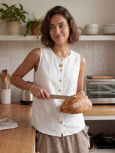 Load image into Gallery viewer, 100% Linen Buttons Down Tank Top ERIN
