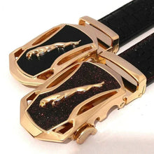 Load image into Gallery viewer, Men's Automatic Buckle Leather Belt - Leopard Sports Car Design

