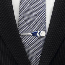 Load image into Gallery viewer, Sterling Crew Oar Chevron Pattern Tie Bar

