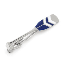 Load image into Gallery viewer, Sterling Crew Oar Chevron Pattern Tie Bar
