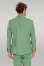 Load image into Gallery viewer, 2 Piece Patterned Slim Fit Green Men Suit - Wessi
