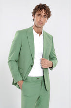 Load image into Gallery viewer, 2 Piece Patterned Slim Fit Green Men Suit - Wessi

