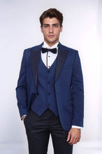 Load image into Gallery viewer, Dot-Patterned Navy Tuxedo - Wessi

