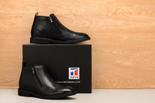 Load image into Gallery viewer, TOTO - YH7105 - 2.8 Inches Taller (Black) - Ankle Zip Boots - Lightweight
