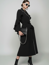 Load image into Gallery viewer, TRIBECA Ruffle Long Coat BYMANYC ® New York
