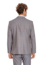 Load image into Gallery viewer, Checked Slim Fit Light Blue Men Suit - Wessi
