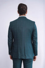 Load image into Gallery viewer, Checked Slim Fit Green Men Suit - Wessi
