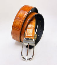 Load image into Gallery viewer, Style: Maurice Alligator Belt-Tangerine
