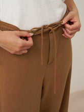 Load image into Gallery viewer, Lyocell Linen Drawstring Straight Leg Pants RACHEL

