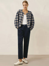 Load image into Gallery viewer, Tencel Linen Reversible Crew Neck Casual Jacket CHLOE
