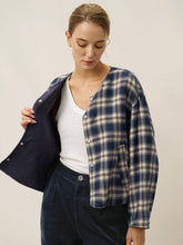 Load image into Gallery viewer, Tencel Linen Reversible Crew Neck Casual Jacket CHLOE
