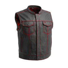 Load image into Gallery viewer, The Club Cut Men's Motorcycle Leather Vest, Multiple Color Options
