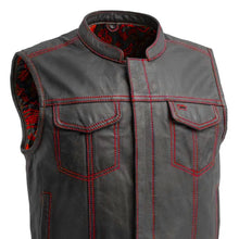 Load image into Gallery viewer, The Club Cut Men's Motorcycle Leather Vest, Multiple Color Options
