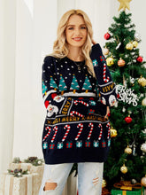 Load image into Gallery viewer, Thick Ugly Christmas Sweater with Santa and Christmas Tree Jacquard | NCS

