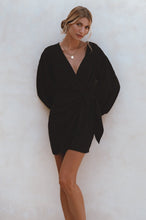 Load image into Gallery viewer, Ti Amo Black Linen Dress
