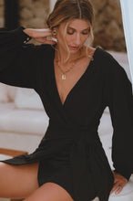 Load image into Gallery viewer, Ti Amo Black Linen Dress
