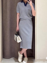 Load image into Gallery viewer, Tightly Woven Cotton Knit Polo Sweater Suit | NCS
