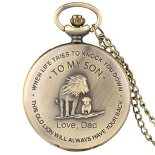 Load image into Gallery viewer, To My Son Bronze Pocket Watch
