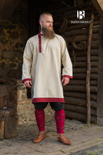 Load image into Gallery viewer, Rus Tunic Tobiasz Natural/Bordeaux
