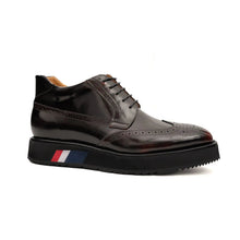 Load image into Gallery viewer, Tri-Stripe Patent Brogue Bootie
