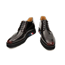 Load image into Gallery viewer, Tri-Stripe Patent Brogue Bootie
