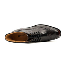 Load image into Gallery viewer, Tri-Stripe Patent Brogue Bootie
