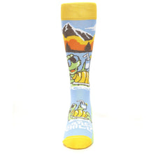 Load image into Gallery viewer, Blue Green Turtley Chill Turtle Men's Dress Socks

