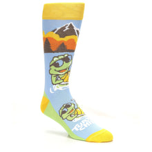 Load image into Gallery viewer, Blue Green Turtley Chill Turtle Men's Dress Socks
