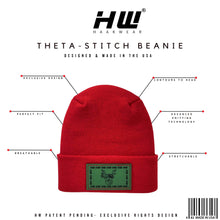 Load image into Gallery viewer, Haakwear Exclusive Christmas Reindeer H-Stitch Beanie - Limited Edition, Christmas Hat Collection, RED
