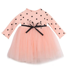 Load image into Gallery viewer, Princess Long sleeve Baby Girl Dress Newborn Infant Baby Girl Clothes WIth Bow And Dot Tutu Ball Gown Party Dresses Baby Kid Girl clothes In Elegant Style
