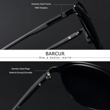 Load image into Gallery viewer, BARCUR Trendy Sunglasses Women’s Polarized Round Frame – Timeless Fashionable Sun Glasses for Driving Casual Wear – UV400 Protection Anti-Reflective Lenses
