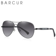 Load image into Gallery viewer, BARCUR Polarized Pilot Sunglasses for Men – Stylish Anti Blue Light UV400 Protection Gradient Mirror Lens Stainless Steel Trendy Frame – Fashion Aviator Sun Glasses for Men Ideal for Driving Travel Summer &amp; Outdoor Activities
