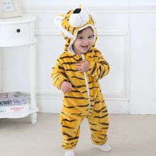 Load image into Gallery viewer, Cartoon Flannel Baby Rompers - # BAAA21110013
