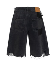 Load image into Gallery viewer, NOIR CUTOFF DENIM SHORTS
