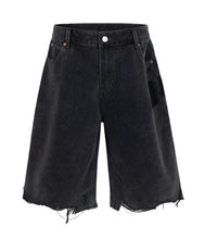 Load image into Gallery viewer, NOIR CUTOFF DENIM SHORTS

