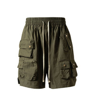 Load image into Gallery viewer, OLIVE MULTI CARGO SHORTS
