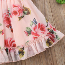 Load image into Gallery viewer, Cute Baby Girls Dress with  Flower Puff Sleeves A -line Dress For Baby Girls for Holiday Party
