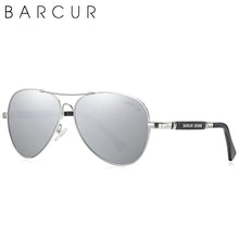 Load image into Gallery viewer, BARCUR Polarized Pilot Sunglasses for Men – Stylish Anti Blue Light UV400 Protection Gradient Mirror Lens Stainless Steel Trendy Frame – Fashion Aviator Sun Glasses for Men Ideal for Driving Travel Summer &amp; Outdoor Activities
