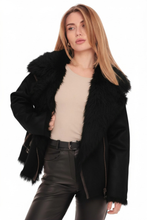 Load image into Gallery viewer, Estella Faux Fur Jacket in Black
